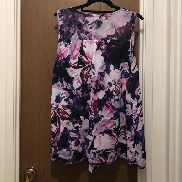 Simply Vera/Vera Wang colorful sleeveless blouse - Picture 5 of 5